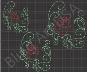 Rose File Templates Art Flower SVG PLT EPS PDF Red Rose Stencil Love System Fragrant Flowers Romantic Sticky Flock Valentine Color